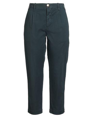 Pt Torino Woman Pants Slate Blue Size 12 Cotton, Elastane In Black