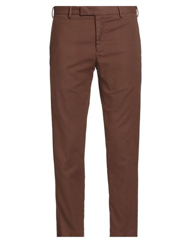 Pt Torino Man Pants Brown Size 38 Cotton, Elastane In Brown