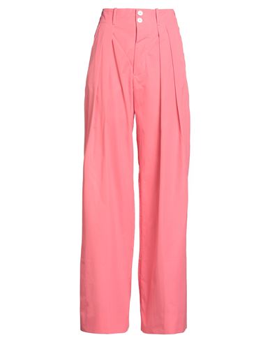 Plan C Woman Pants Pink Size 8 Cotton In Pink