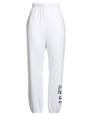 Dsquared2 Icon Woman Pants White Size L Cotton In White
