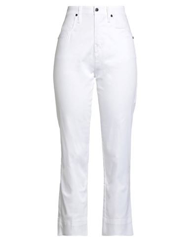 Marani Jeans Woman Pants White Size 14 Cotton, Polyamide, Elastane In White