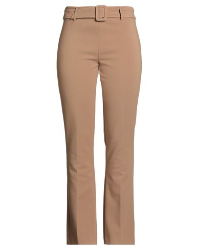 Corte Dei Gonzaga Woman Pants Camel Size 10 Polyester, Viscose, Elastane In Brown