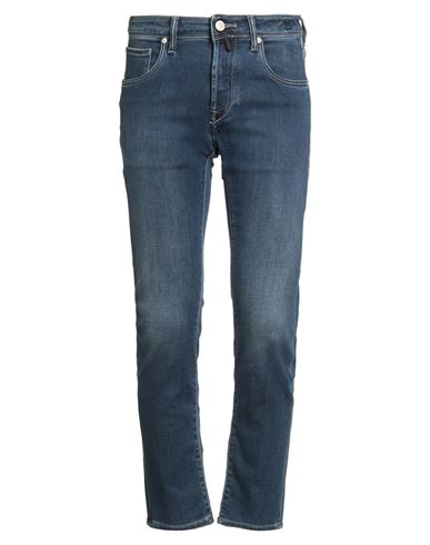 Incotex Stretch Denim Trousers Five Pockets In Animal Print