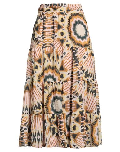 Ba&sh Ba & Sh Woman Midi Skirt Beige Size 2 Polyester, Elastane In Animal Print