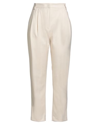 Kocca Woman Pants Ivory Size 8 Polyester, Viscose, Elastane In Neutral