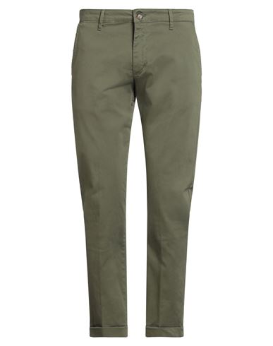 Victor Cool Man Pants Military Green Size 36 Cotton, Elastane In Green