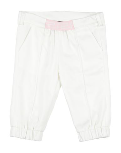 Versace Young Babies'  Newborn Pants White Size 3 Cotton, Polyester, Polyamide, Elastane