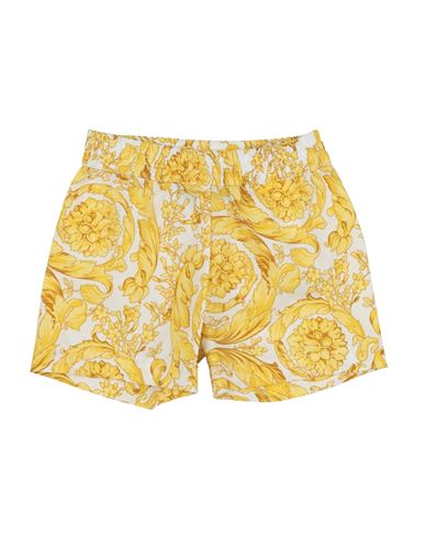 Versace Young Newborn Boy Shorts & Bermuda Shorts Yellow Size 3 Cotton In Yellow