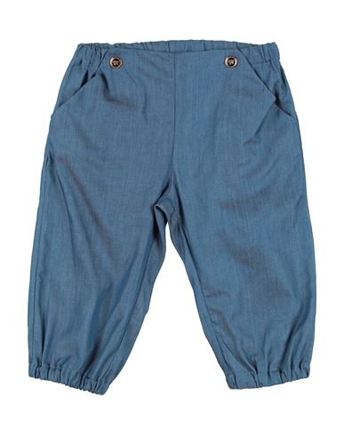 Versace Young Babies'  Newborn Pants Blue Size 0 Cotton