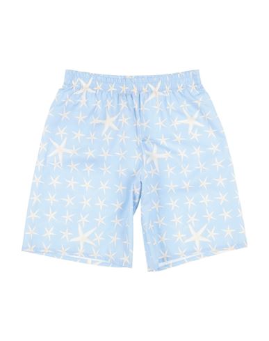 Versace Young Toddler Girl Shorts & Bermuda Shorts Sky Blue Size 6 Cotton, Viscose, Polyester In Blue