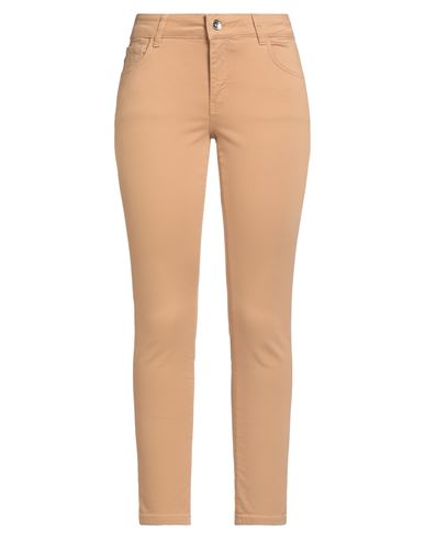 Emme By Marella Woman Pants Camel Size 16 Cotton, Elastane In Neutral