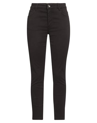 Emme By Marella Woman Pants Black Size 12 Cotton, Elastane In Black