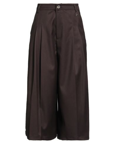 Souvenir Woman Pants Dark Brown Size Xs Polyester, Viscose, Elastane In Brown