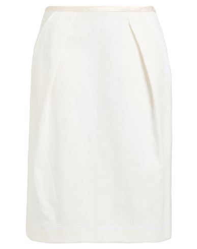 Dolce & Gabbana Woman Midi Skirt White Size 8 Cotton, Elastane In White