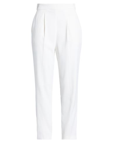 Pinko Woman Pants White Size 4 Polyester, Elastane In White