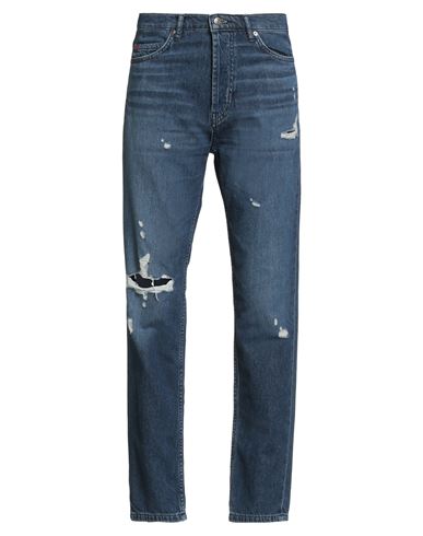 Hugo Boss Hugo Man Jeans Blue Size 30w-32l Cotton, Recycled Cotton In Blue