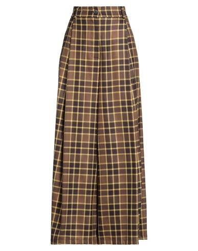 Solotre Woman Pants Brown Size 4 Polyester, Viscose, Elastane In Brown