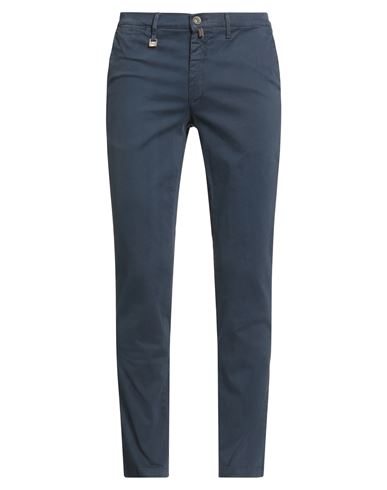 Barbati Man Pants Navy Size 34 Cotton, Elastane In Blue