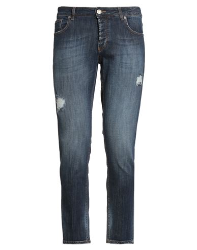Massimo Brunelli Man Jeans Blue Size 34 Cotton, Elastane In Blue