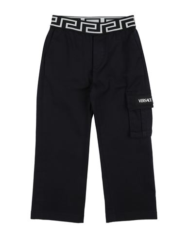 Versace Young Toddler Boy Pants Midnight Blue Size 6 Cotton, Elastane In Black