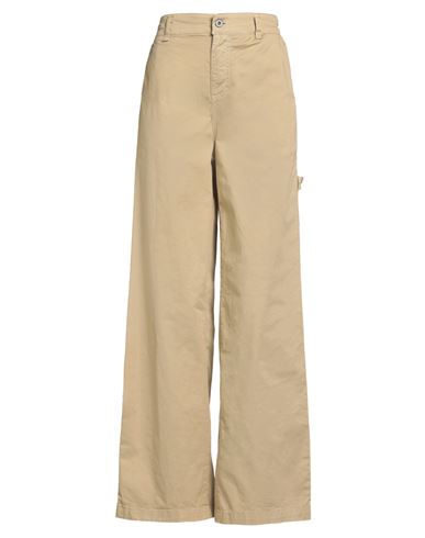 Please Woman Pants Beige Size M Cotton, Elastane In Neutral