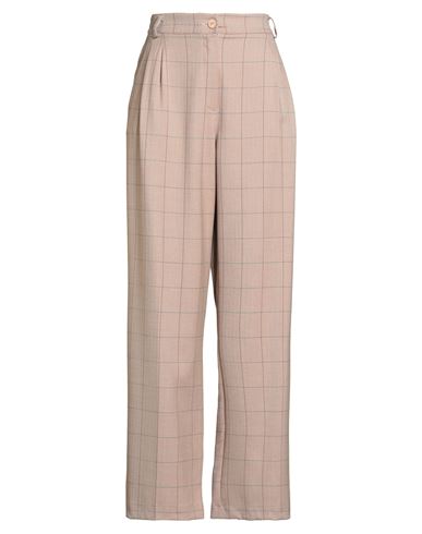 Please Woman Pants Beige Size Xl Polyester, Viscose, Elastane In Nude