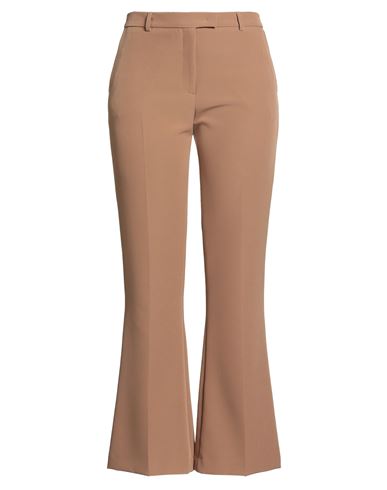 Seventy Venezia Woman Pants Camel Size 10 Polyester, Elastane In Brown