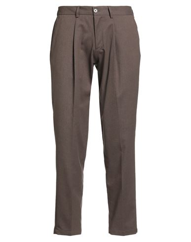 Officina Milanese Man Pants Taupe Size 36 Polyester, Viscose, Elastane In Gray
