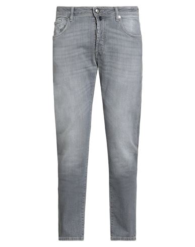 Incotex Blue Division Man Jeans Grey Size 35 Cotton, Elastane In Gray