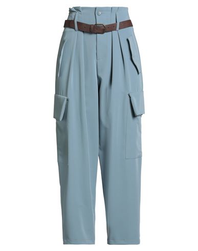 Tensione In Woman Pants Light Blue Size M Polyester, Viscose, Elastane In Blue