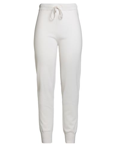 Peserico Woman Pants Cream Size 14 Virgin Wool, Silk, Cashmere In White