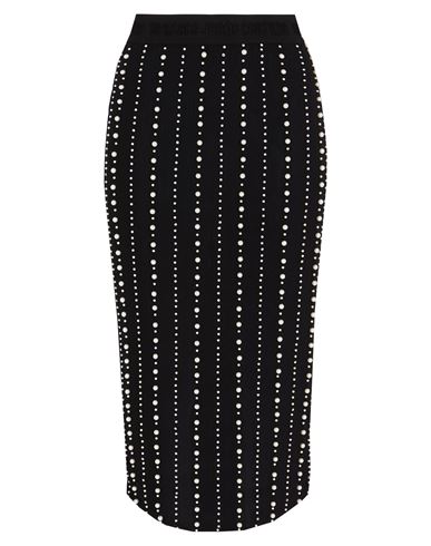 Versace Jeans Couture Woman Midi Skirt Black Size L Polyester In Multi