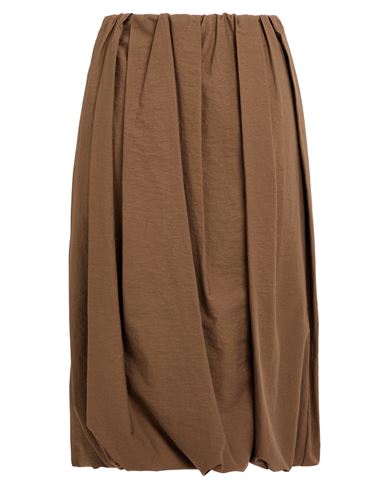 Brunello Cucinelli Woman Midi Skirt Brown Size 4 Cotton, Polyamide