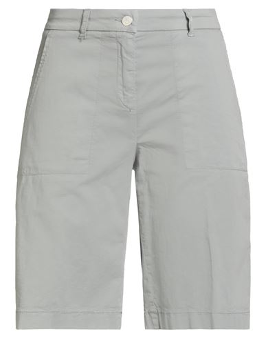 Cambio Woman Shorts & Bermuda Shorts Light Grey Size 4 Cotton, Elastane In Gray