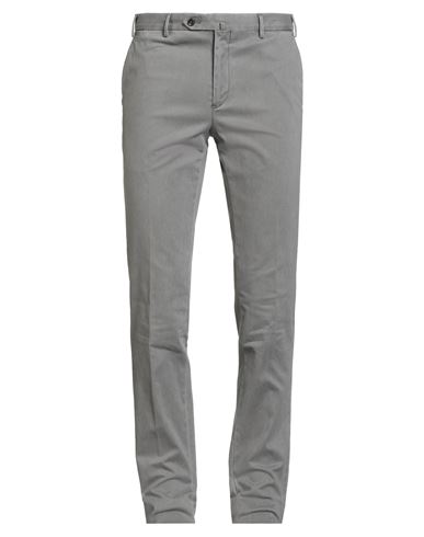 Pt Torino Man Pants Grey Size 40 Cotton, Elastane In Gray