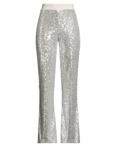 N.o.w. Andrea Rosati Cashmere N. O.w. Andrea Rosati Cashmere Woman Pants Ivory Size 10 Polyester In Multi