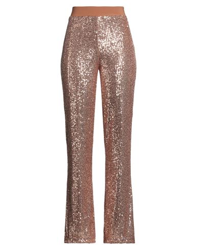 N.o.w. Andrea Rosati Cashmere N. O.w. Andrea Rosati Cashmere Woman Pants Tan Size 10 Polyester In Multi