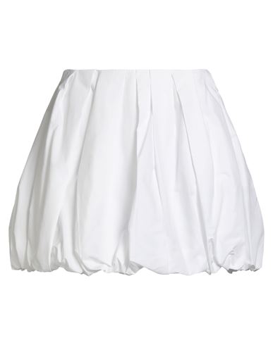 Pinko Woman Mini Skirt White Size 6 Cotton In White