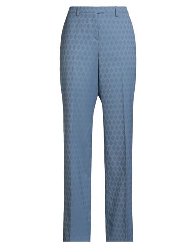 Etro Woman Pants Slate Blue Size 8 Wool In Blue