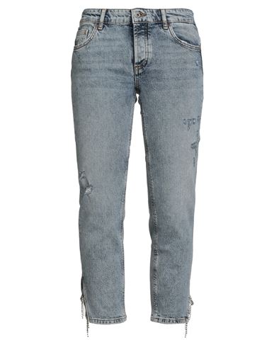 Liu •jo Woman Jeans Blue Size 28 Organic Cotton, Elastane In Blue