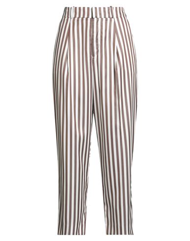 Pt Torino Woman Pants Chocolate Brown Size 14 Lyocell In Multi