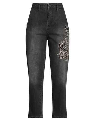 Tensione In Woman Jeans Black Size S Cotton, Elastane In Black