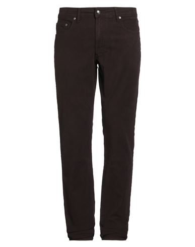 Hackett Man Pants Dark Brown Size 34 Cotton, Elastane