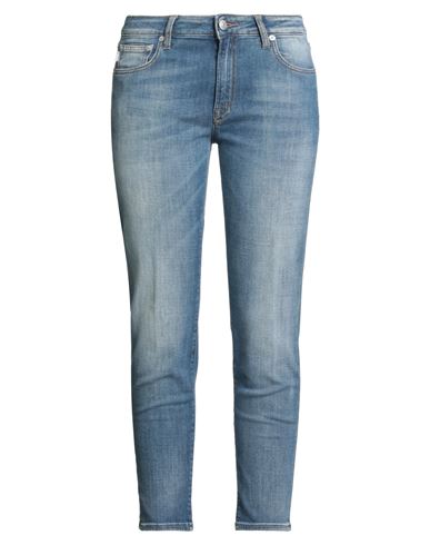 People (+)  Woman Jeans Blue Size 31 Organic Cotton, Elastomultiester, Elastane In Blue