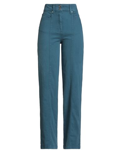 Hugo Boss Boss Woman Jeans Deep Teal Size 4 Cotton, Lyocell, Elastane In Green
