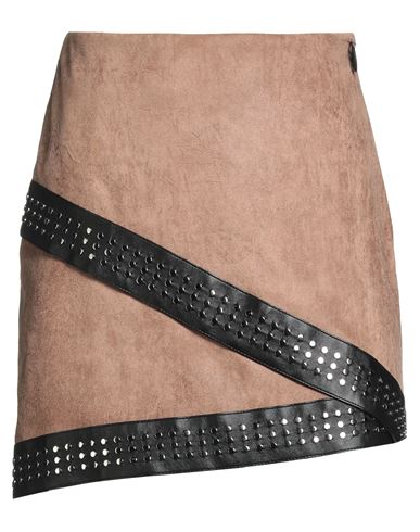 Gaelle Paris Gaëlle Paris Woman Mini Skirt Brown Size 4 Polyester, Elastane In Brown