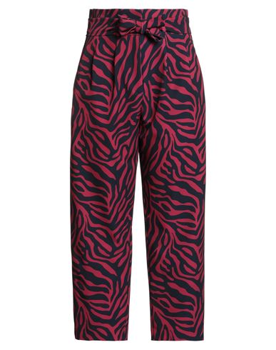 Tara Jarmon Woman Pants Midnight Blue Size 10 Polyester, Elastane In Animal Print