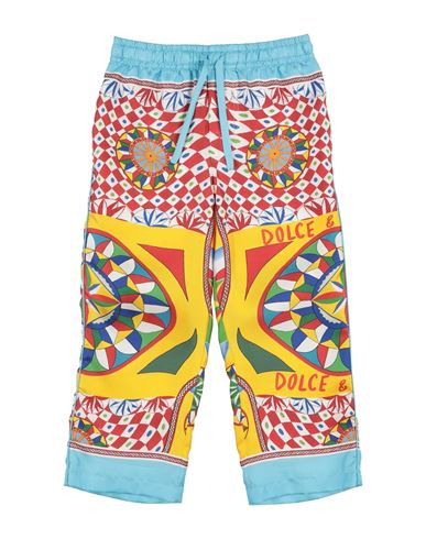 Dolce & Gabbana Toddler Girl Pants Light Blue Size 4 Silk In Multi