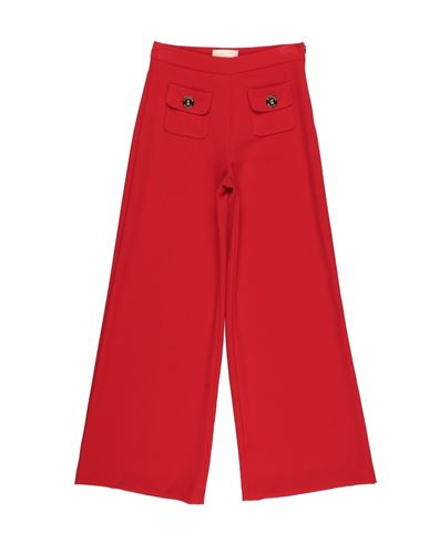 Elisabetta Franchi La Mia Bambina Toddler Girl Pants Red Size 4 Polyester In Red