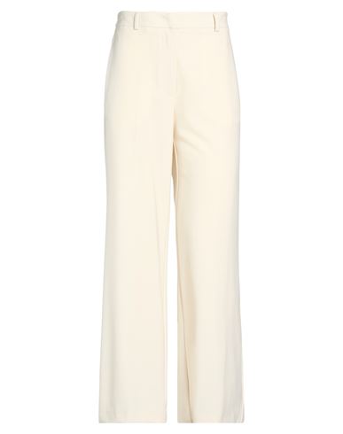 Jucca Woman Pants Ivory Size 2 Polyester, Virgin Wool, Elastane In Neutral